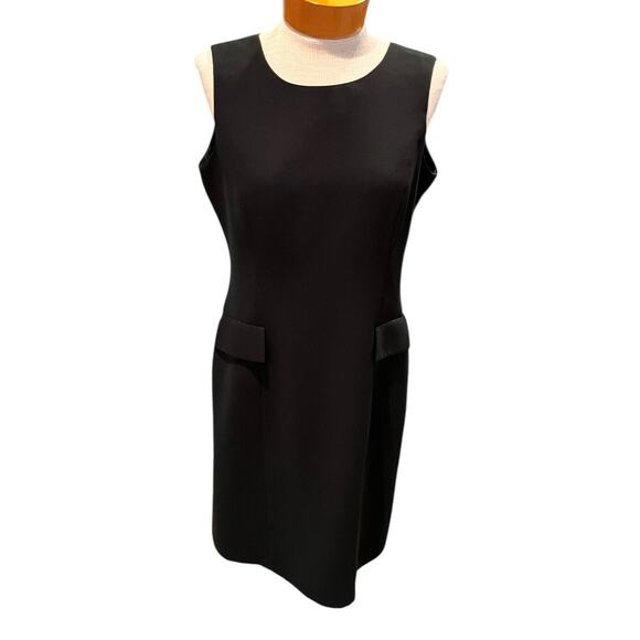 Calvin Klein Cocktail Dress Business Midi Size 10P Minimalist Modern - Picture 1 of 6